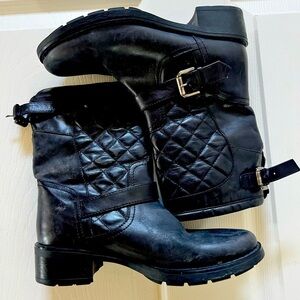 Aquatalia Italian Black Boots Size 6
